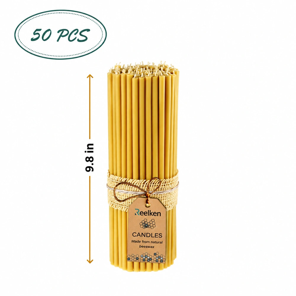Natural Wax Candles – 9.8x0.27 in