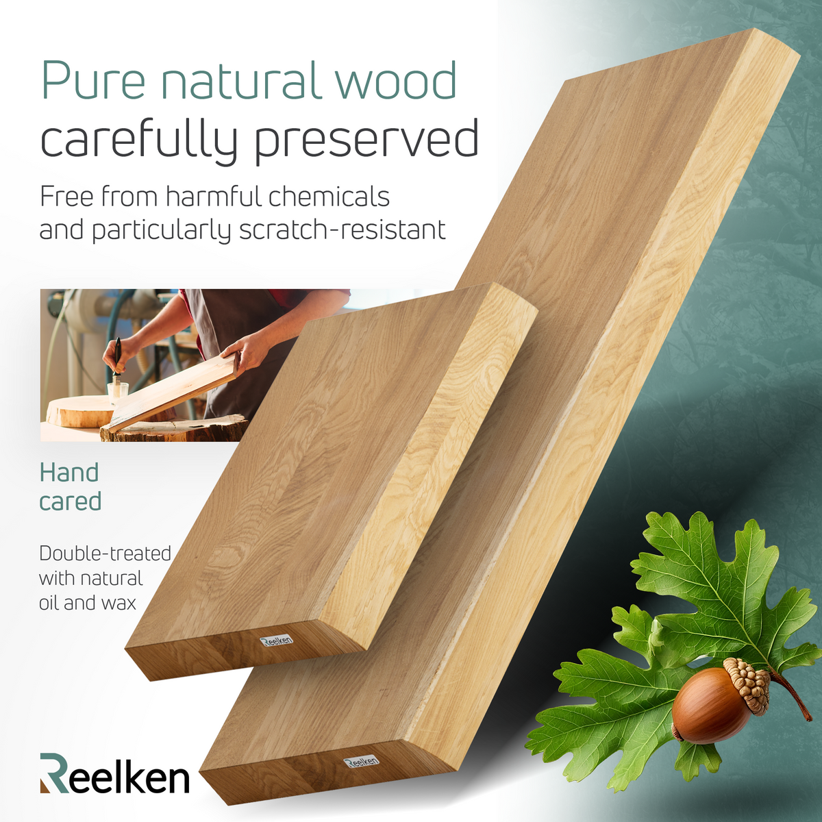 Custom Solid Oak Floating Shelf