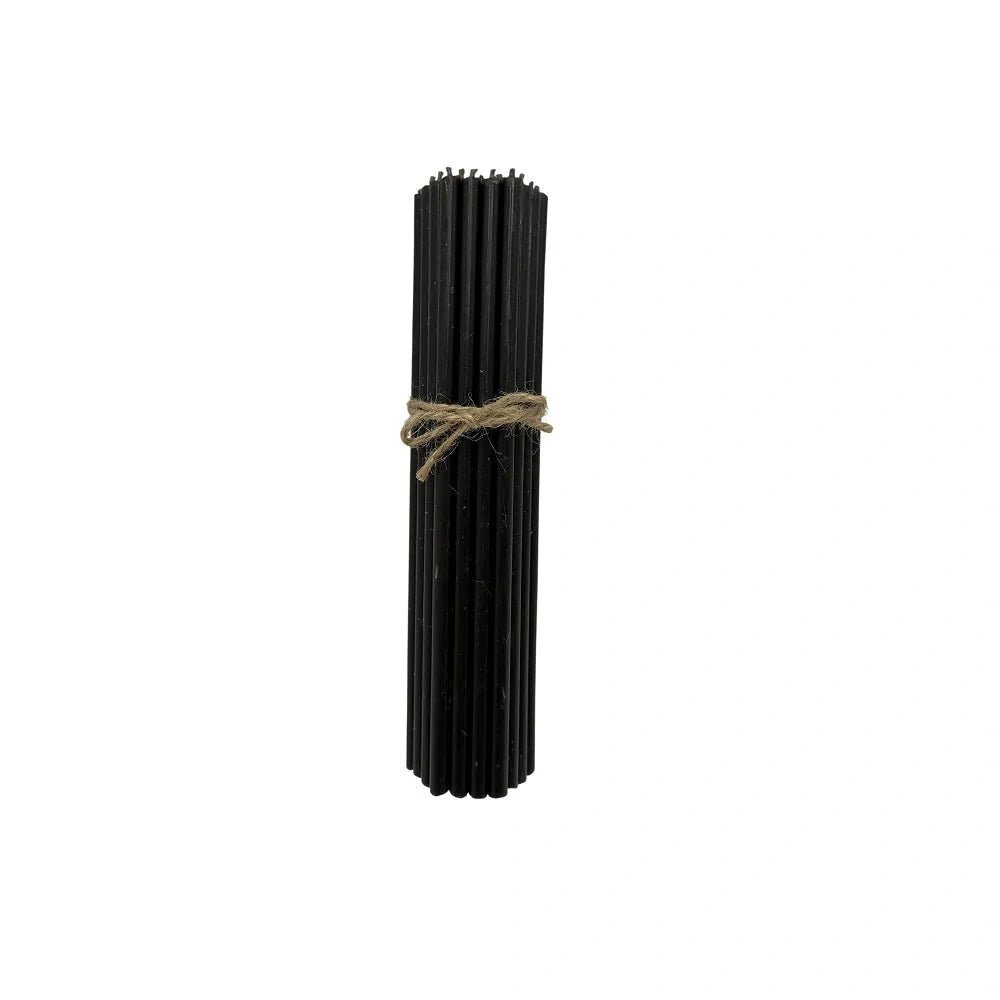 Decorative Natural Wax Candles, Black No. 100 – Set of 50 pieces - Reelken US