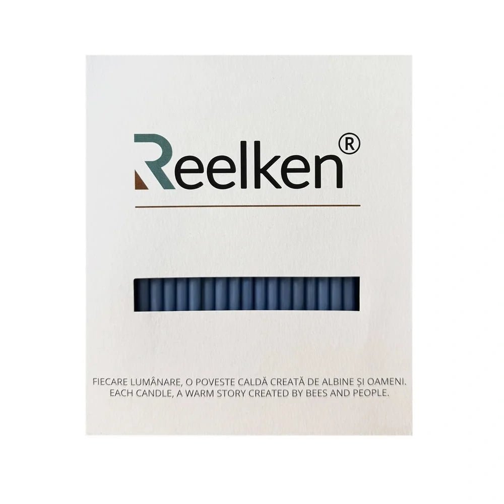 Decorative Natural Wax Candles, Blue No. 100 – Set of 50 pieces - Reelken US