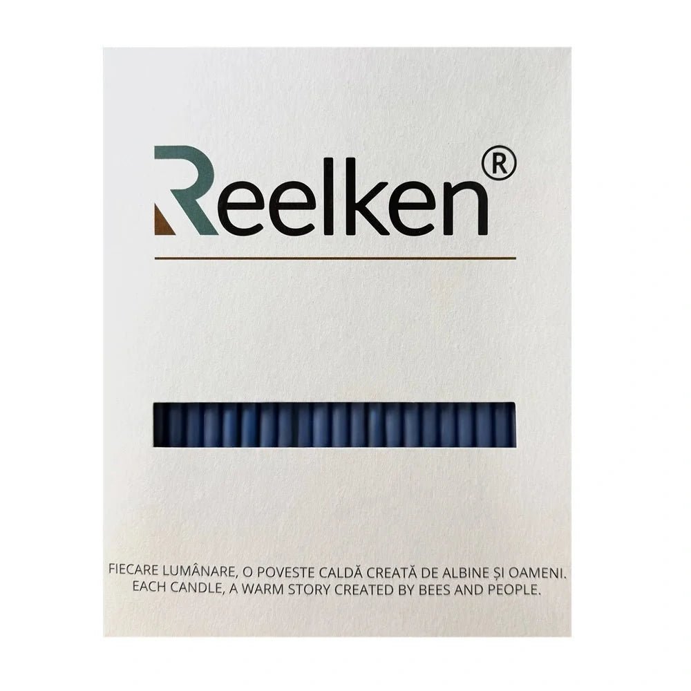 Decorative Natural Wax Candles, Blue No. 80 – Set of 50 pieces - Reelken US