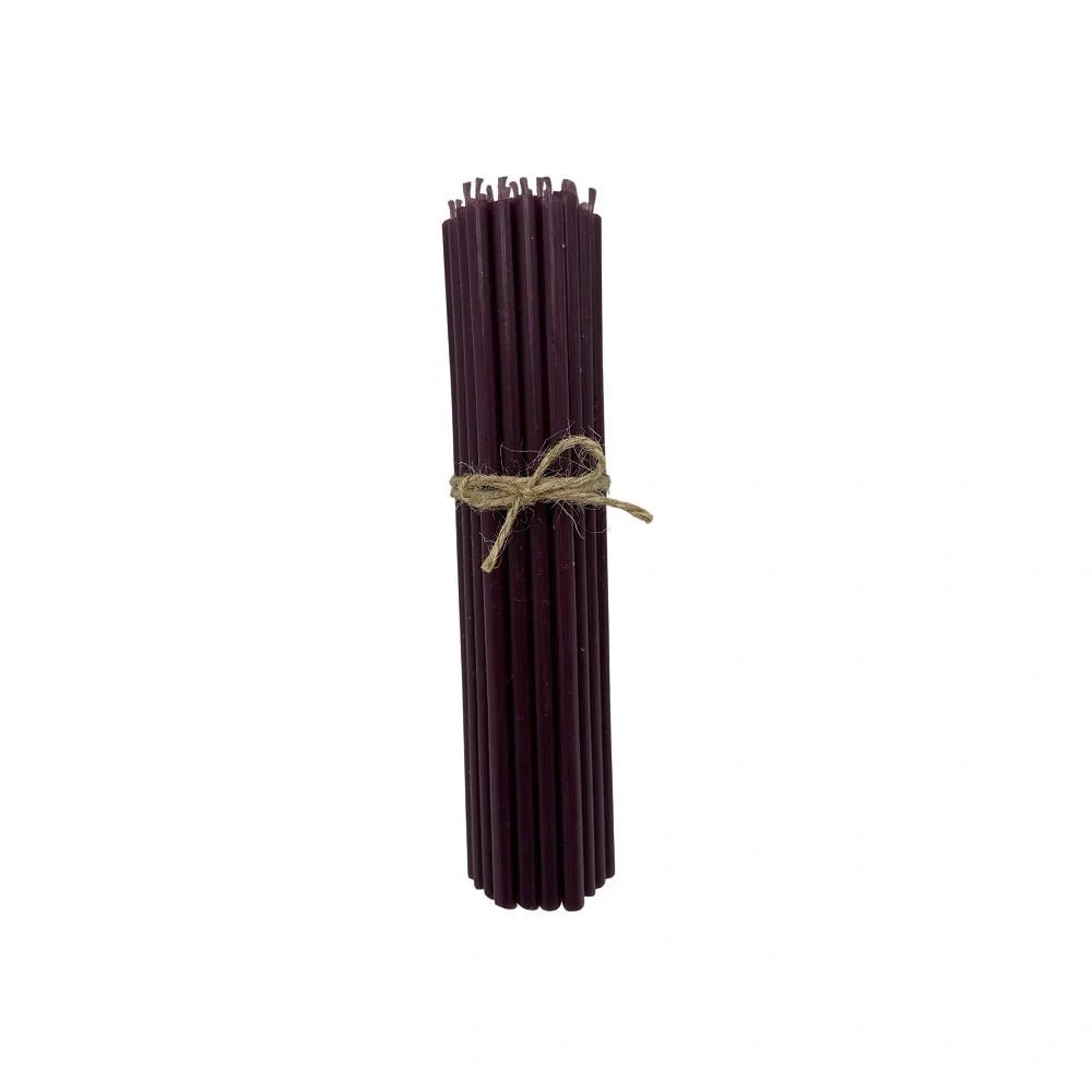 Decorative Natural Wax Candles, Violet No. 100 – Set of 50 pieces - Reelken US