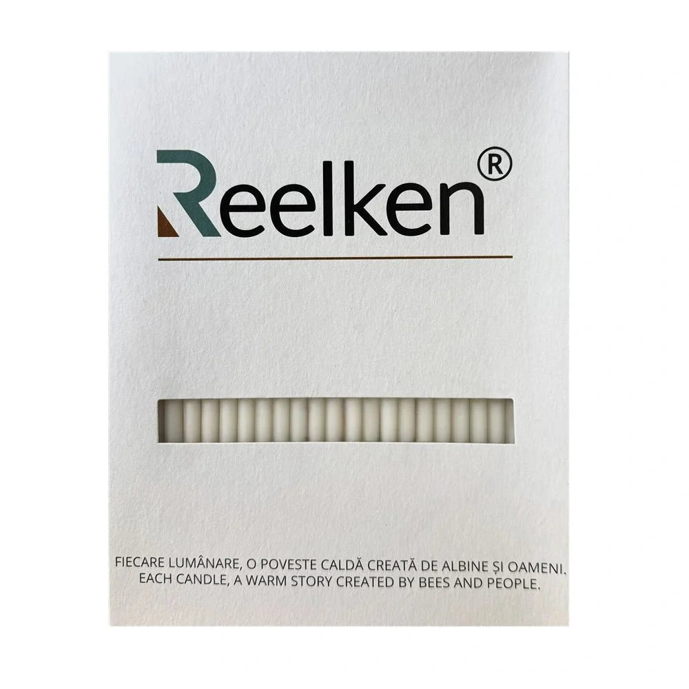 Decorative Natural Wax Candles, White No. 80 – Set of 50 pieces - Reelken US