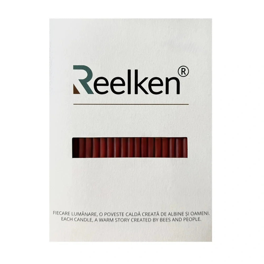 Lumanari decorative din ceara naturala culoare rosu Nr. 140 – set 50 bucati - Reelken