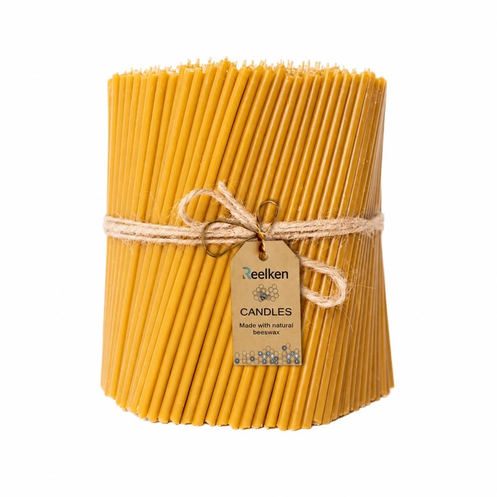 Natural Beeswax Candles – 6.3x0.23 in - Reelken US