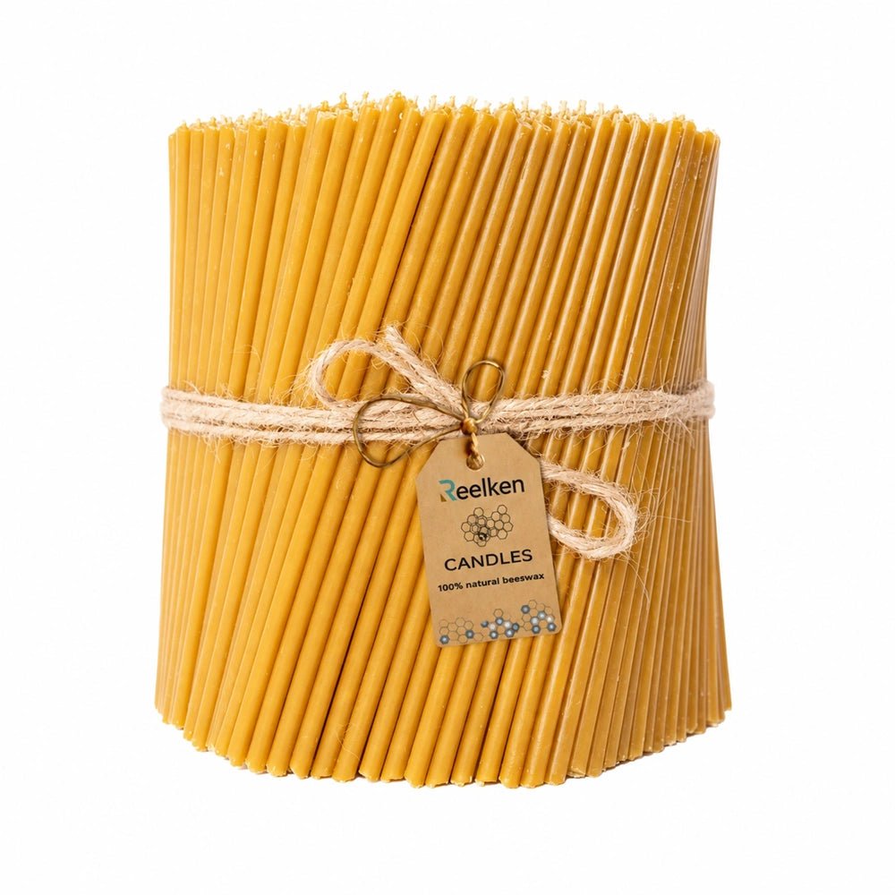 Natural Wax Candles 5.9x0.2 in - Reelken US