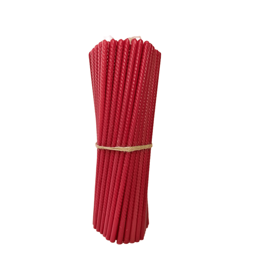 Natural Wax Candles, Red, 11.8 in – Set of 102 Pieces - Reelken US