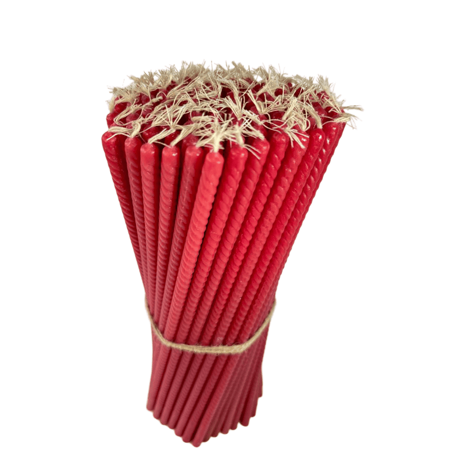 Natural Wax Candles, Red, 11.8 in – Set of 102 Pieces - Reelken US