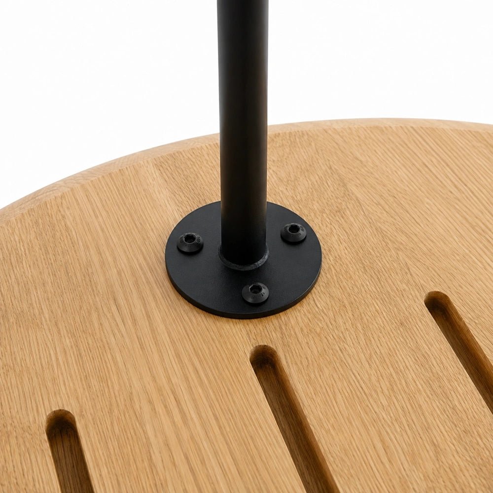 Oval Solid Oak Coffee Table – 18.9 x 19.7 x 1 in - Reelken US
