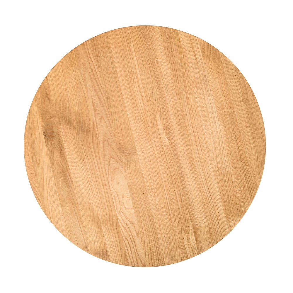 Round Solid Oak Coffee Table, 35 inch Diameter – Elegant, Spacious, Ready to Assemble - Reelken US