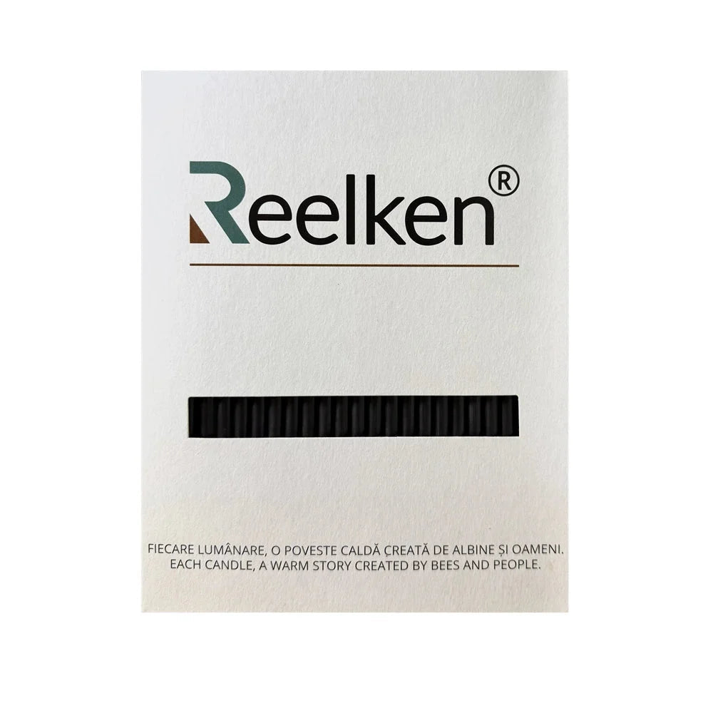 Decorative Natural Wax Candles, Black No. 80 – Set of 50 pieces - Reelken US