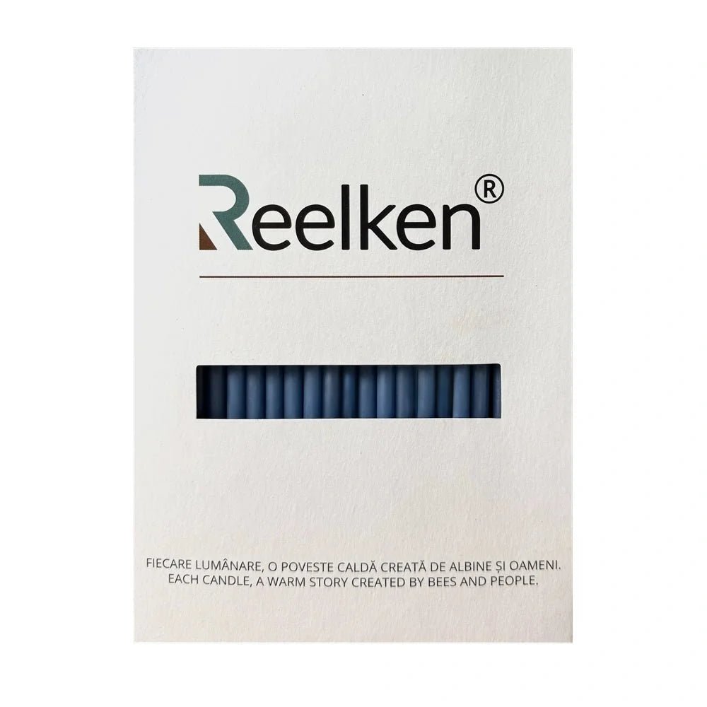 Decorative Natural Wax Candles, Blue No. 140 – Set of 50 pieces - Reelken US