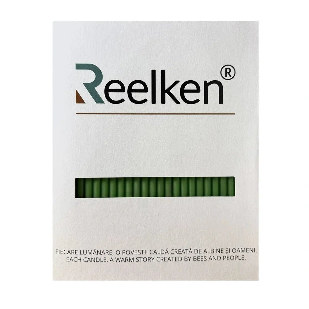 Decorative Natural Wax Candles, Green No. 80 – Set of 50 pieces - Reelken US