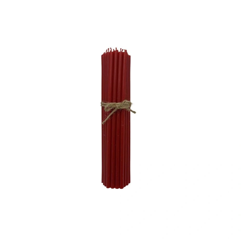 Decorative Natural Wax Candles, Red No. 100 – Set of 50 pieces - Reelken US