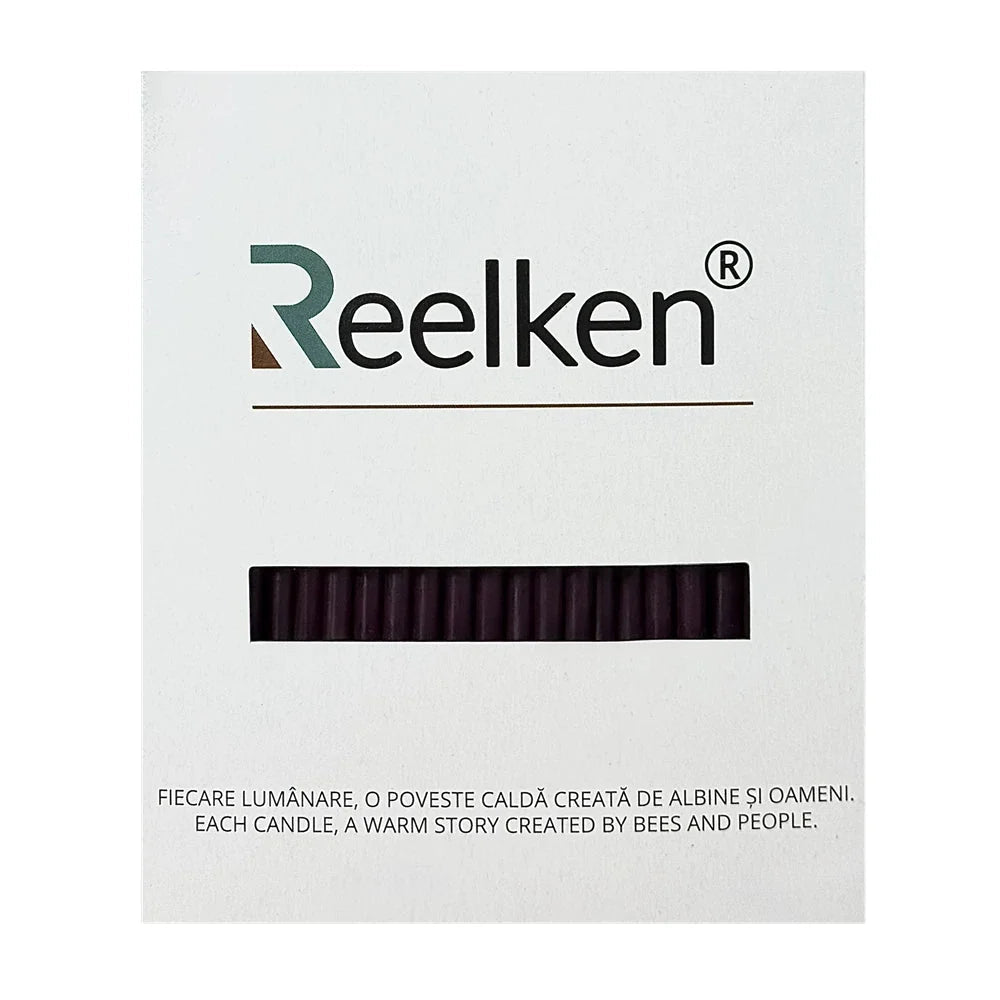 Decorative Natural Wax Candles, Violet No. 140 – Set of 50 pieces - Reelken US