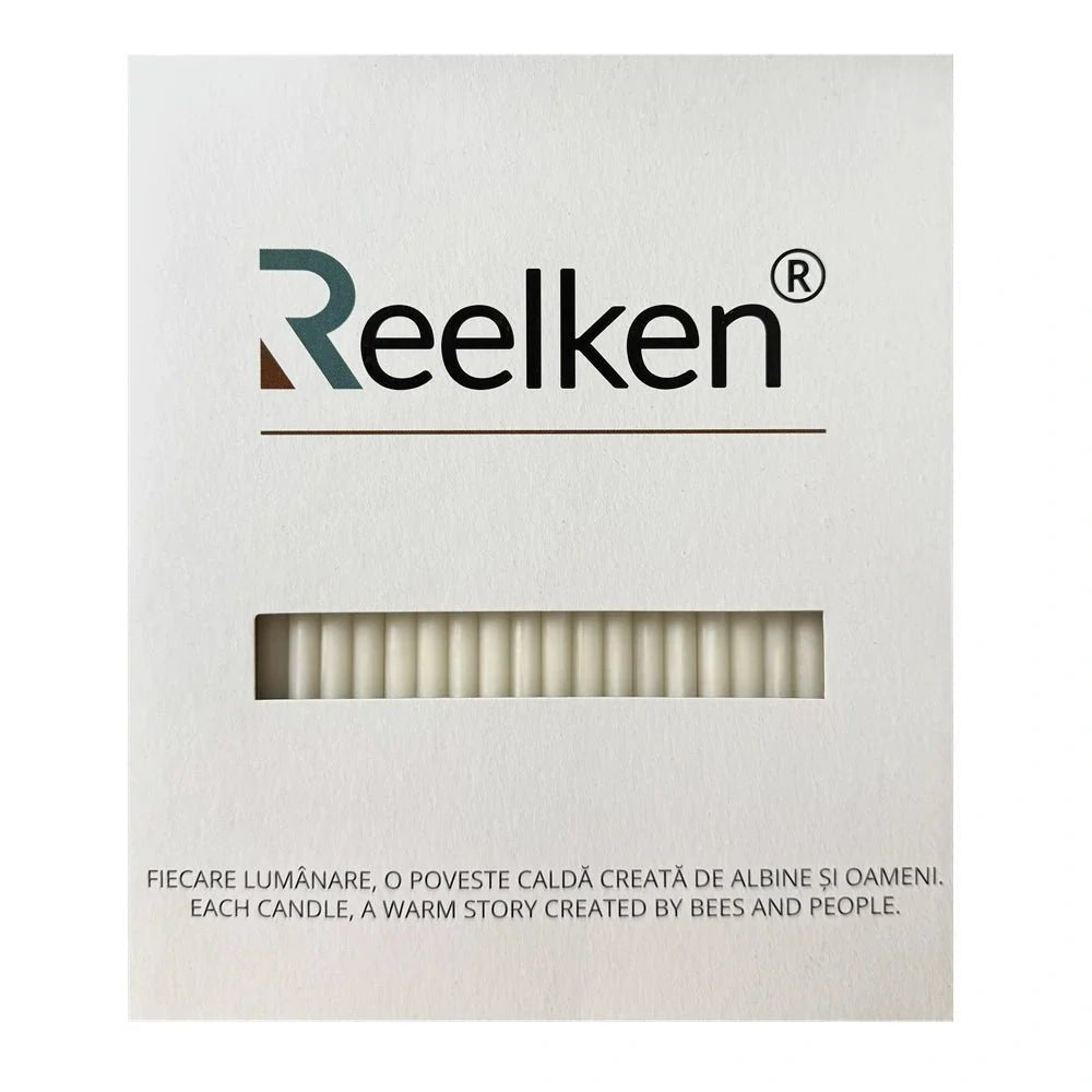 Decorative Natural Wax Candles, White No. 100 – Set of 50 pieces - Reelken US