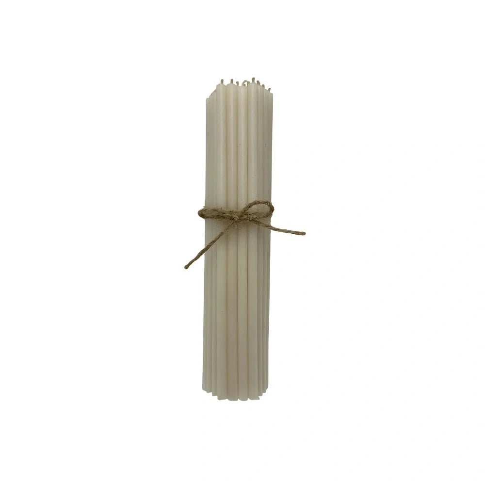 Decorative Natural Wax Candles, White No. 100 – Set of 50 pieces - Reelken US