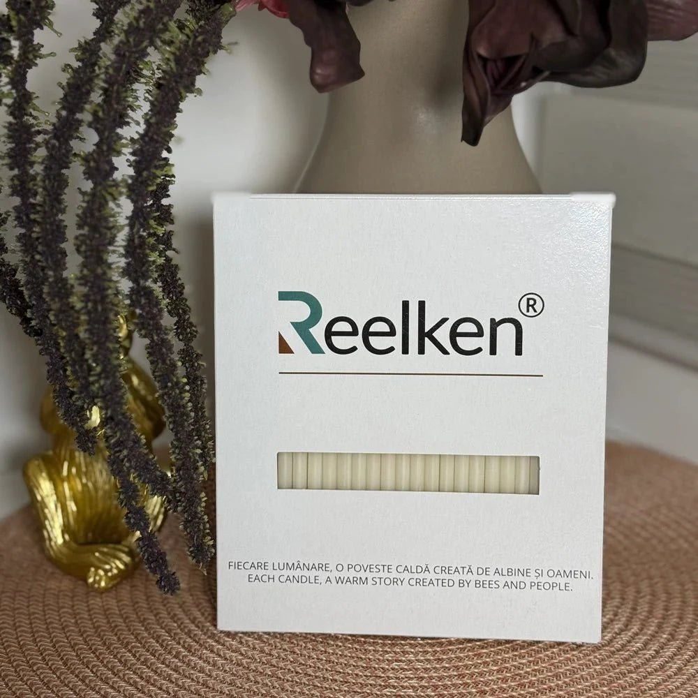 Decorative Natural Wax Candles, White No. 100 – Set of 50 pieces - Reelken US