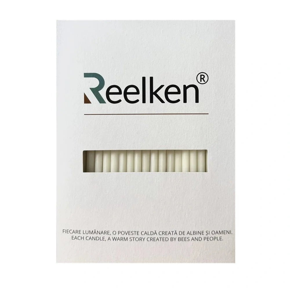 Decorative Natural Wax Candles, White No. 140 – Set of 50 pieces - Reelken US