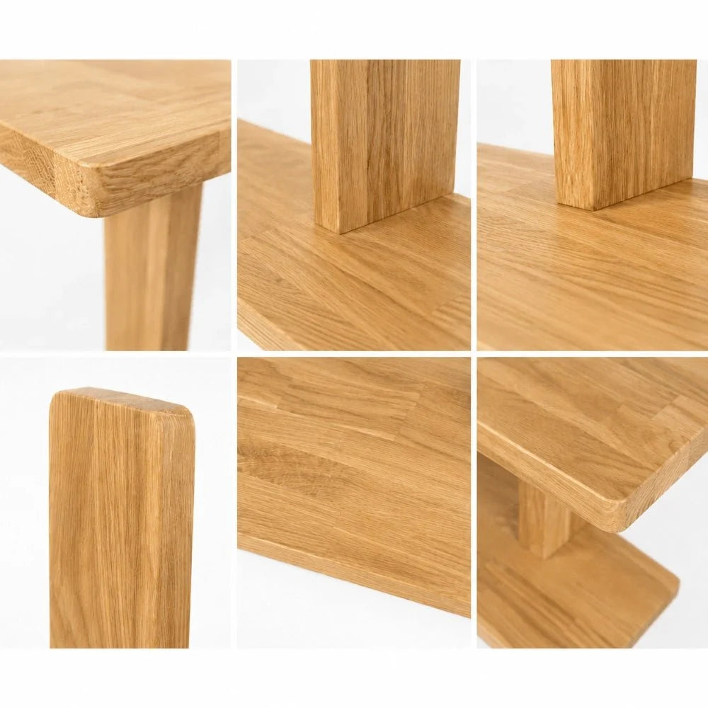 Etajera Matrix din lemn de stejar masiv - 140x106x2 cm - Reelken