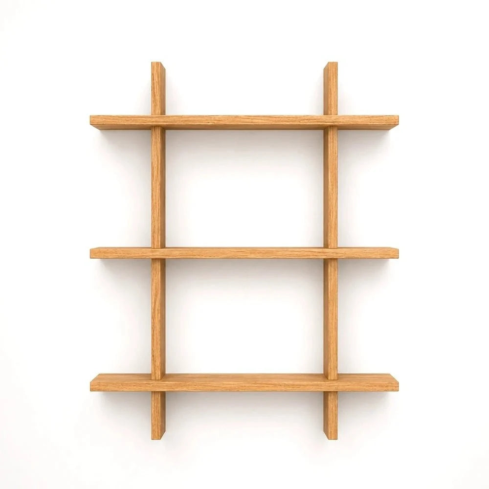 Etajera matrix din lemn de stejar masiv - 80x106x2 cm - Reelken