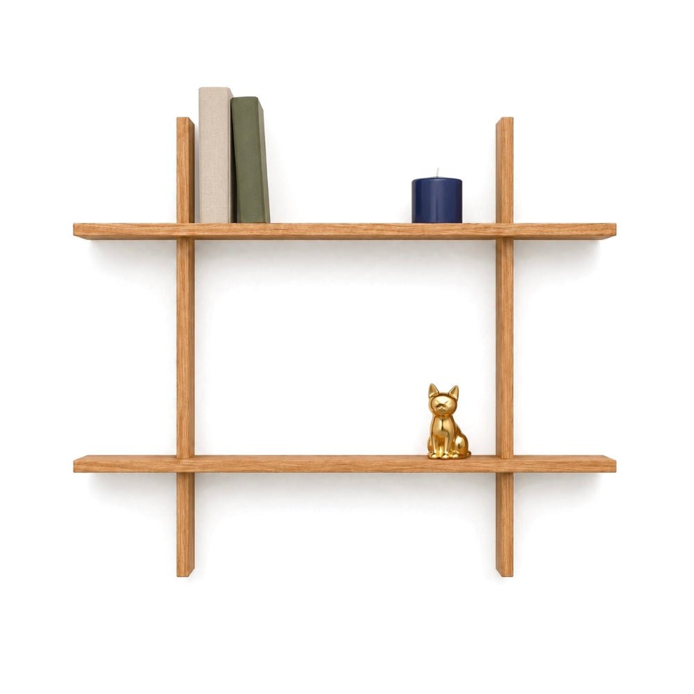 Matrix Solid Oak Wood Shelf - 31.5 x 27.5 x 0.8 in - Reelken US