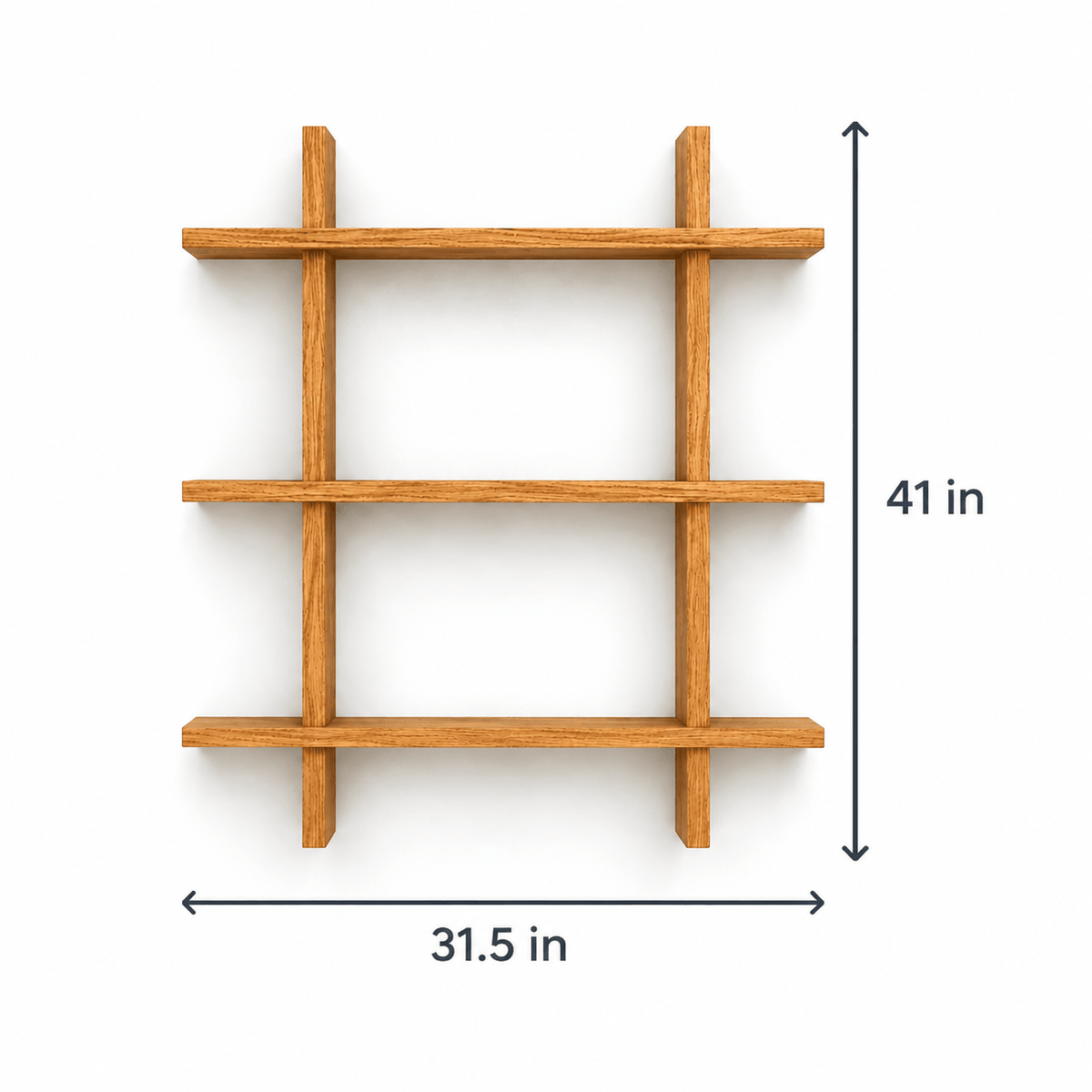 Matrix Solid Oak Wood Shelf - 31.5 x 41 x 0.8 in - Reelken US