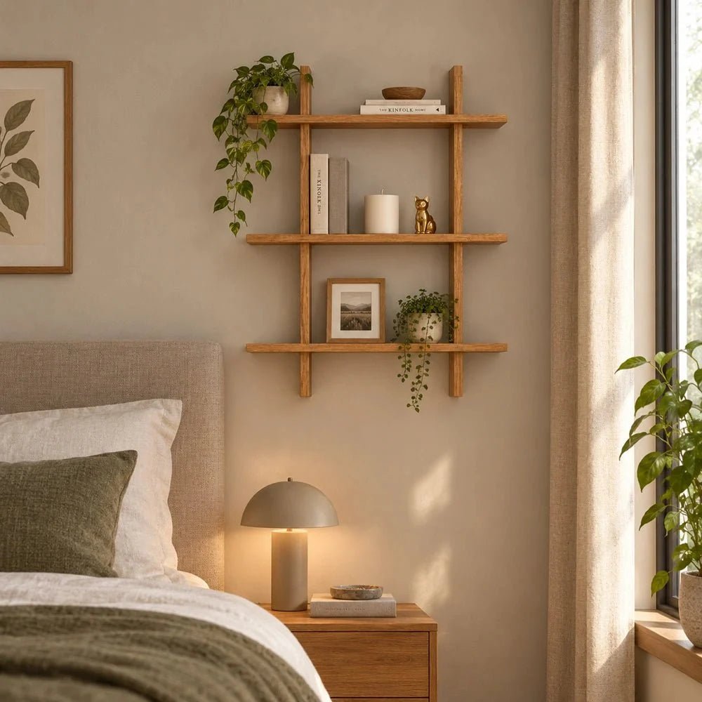Matrix Solid Oak Wood Shelf - 31.5 x 41 x 0.8 in - Reelken US