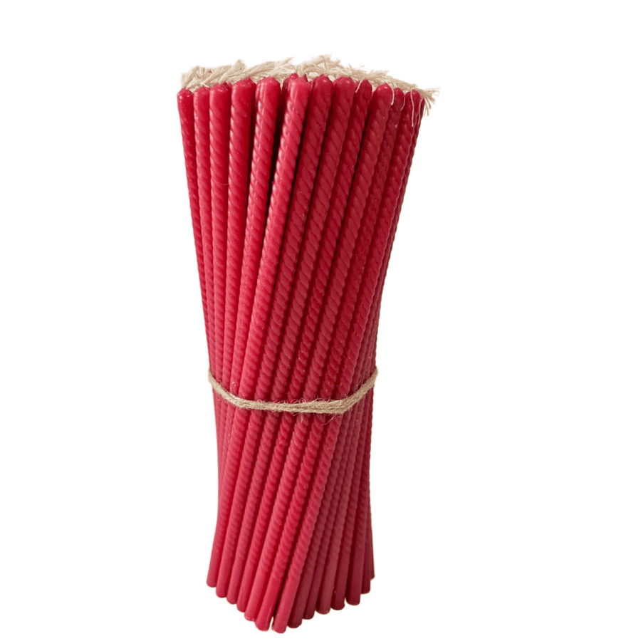 Natural Wax Candles, Red, 11.8 in – Set of 102 Pieces - Reelken US