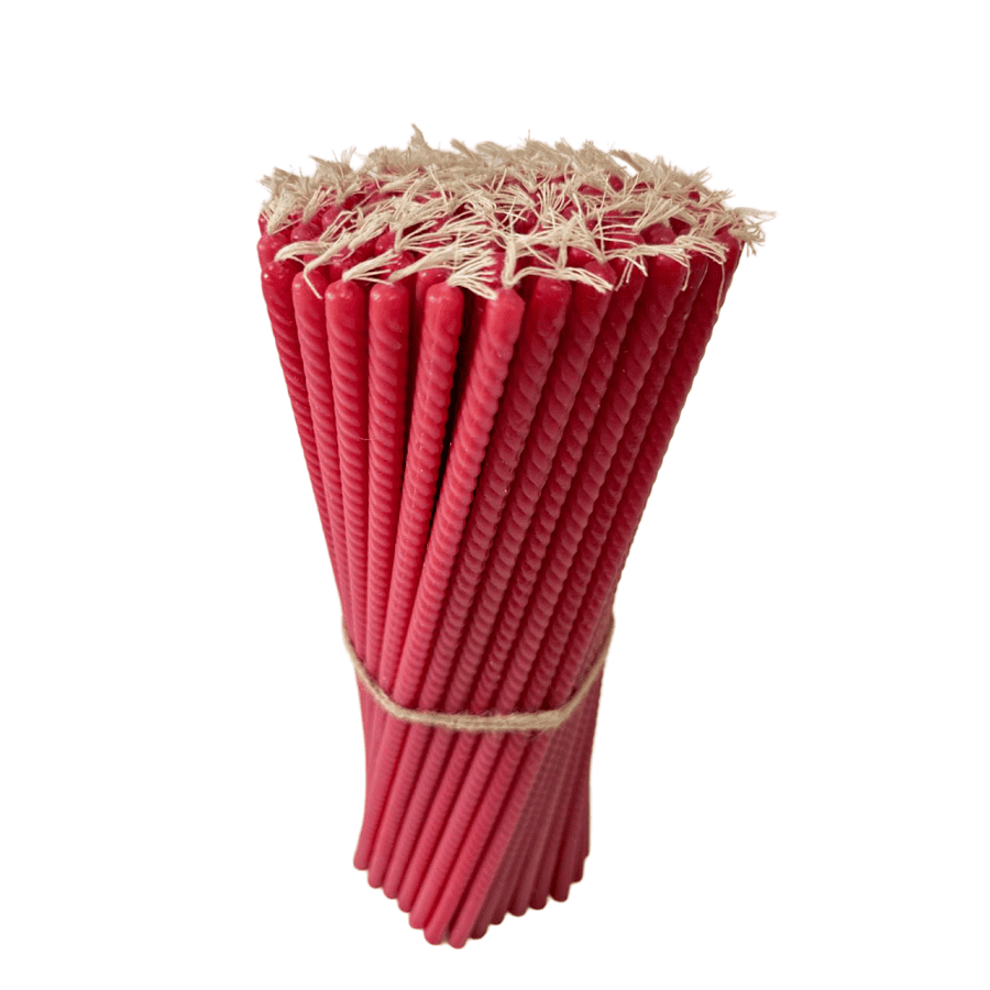 Natural Wax Candles, Red, 11.8 in – Set of 102 Pieces - Reelken US
