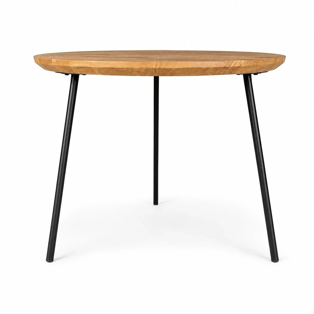 Oval Solid Oak Coffee Table – 18.9 x 19.7 x 1 in - Reelken US