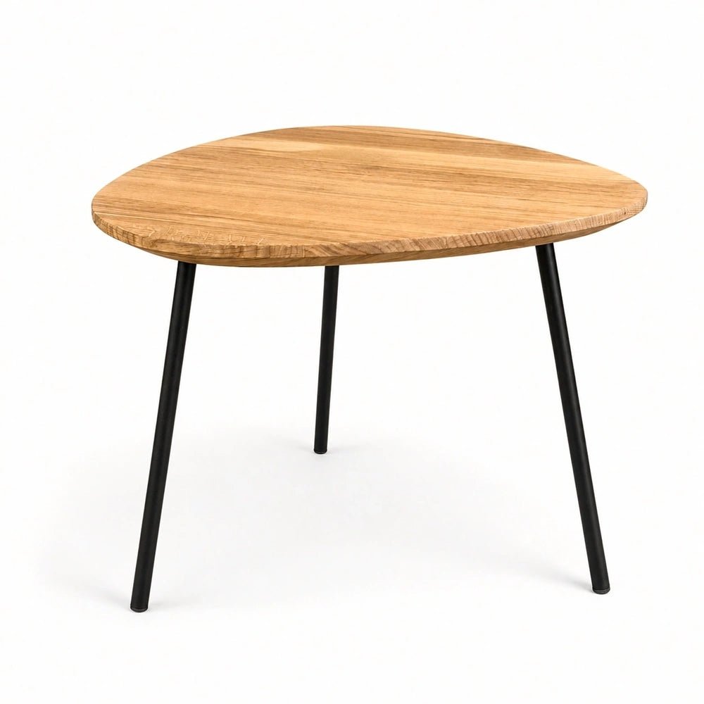 Oval Solid Oak Coffee Table – 18.9 x 19.7 x 1 in - Reelken US