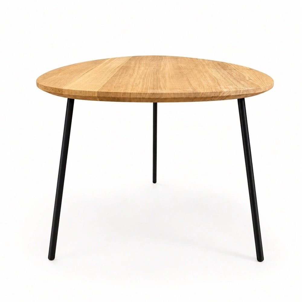 Oval Solid Oak Coffee Table – 23.4 x 31.5 x 1 in - Reelken US