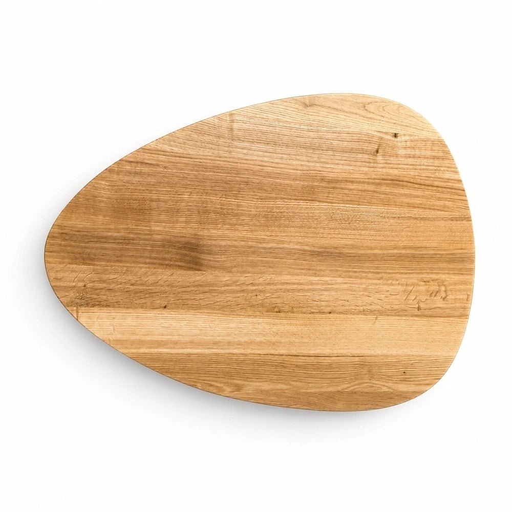 Oval Solid Oak Coffee Table – 23.4 x 31.5 x 1 in - Reelken US
