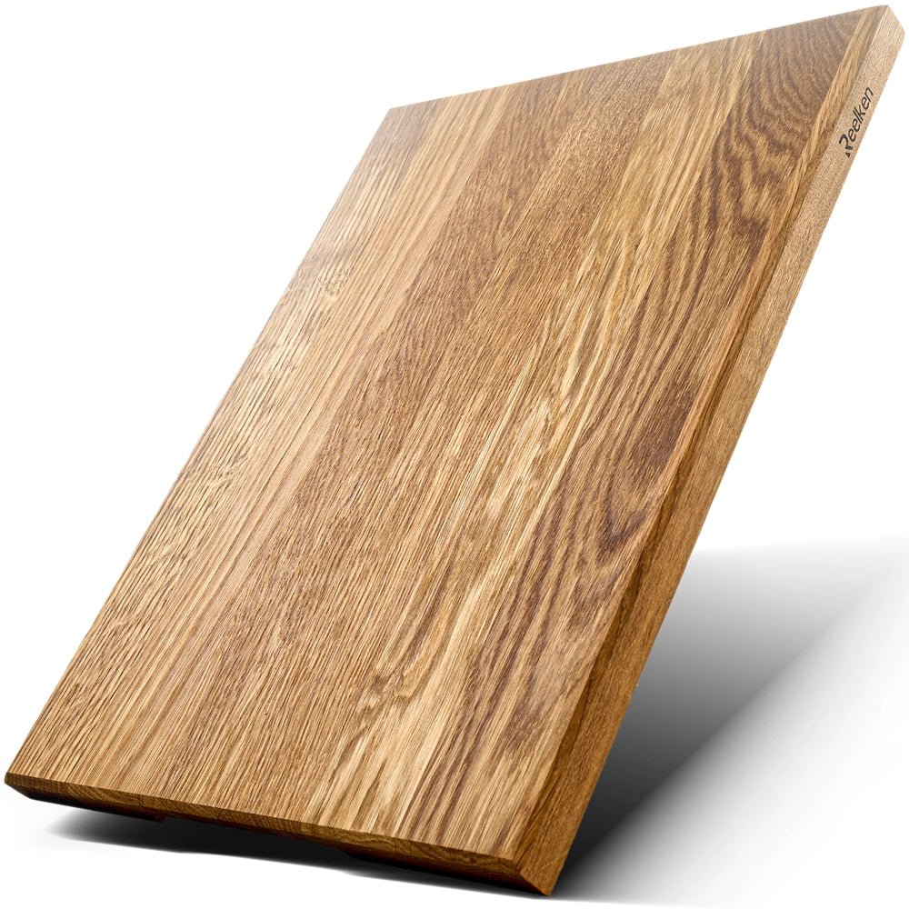 Professional oak wood cutting board 11.8 x 15.7 x 0.8 in - Reelken US