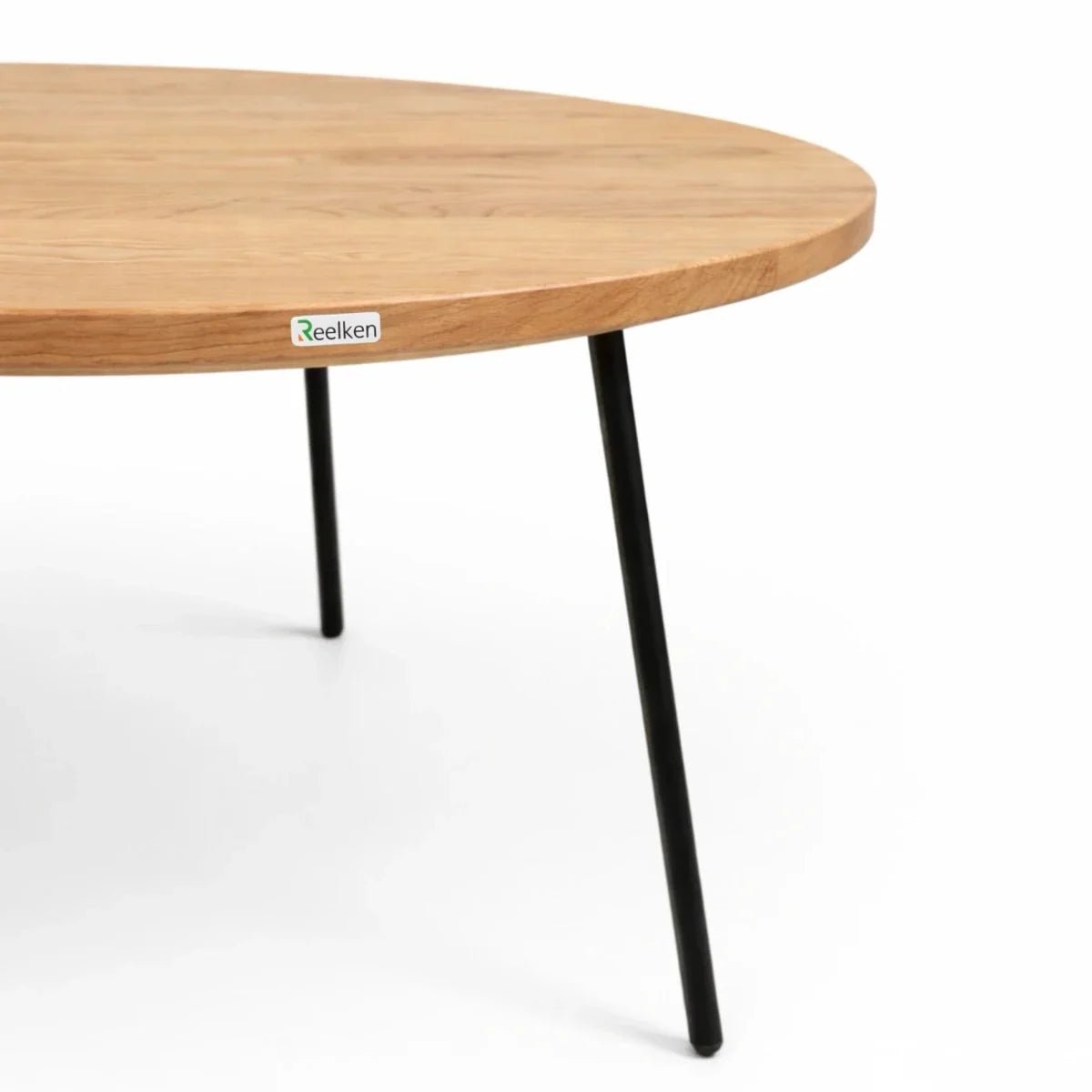Round Solid Oak Coffee Table, 35 inch Diameter – Elegant, Spacious, Ready to Assemble - Reelken US