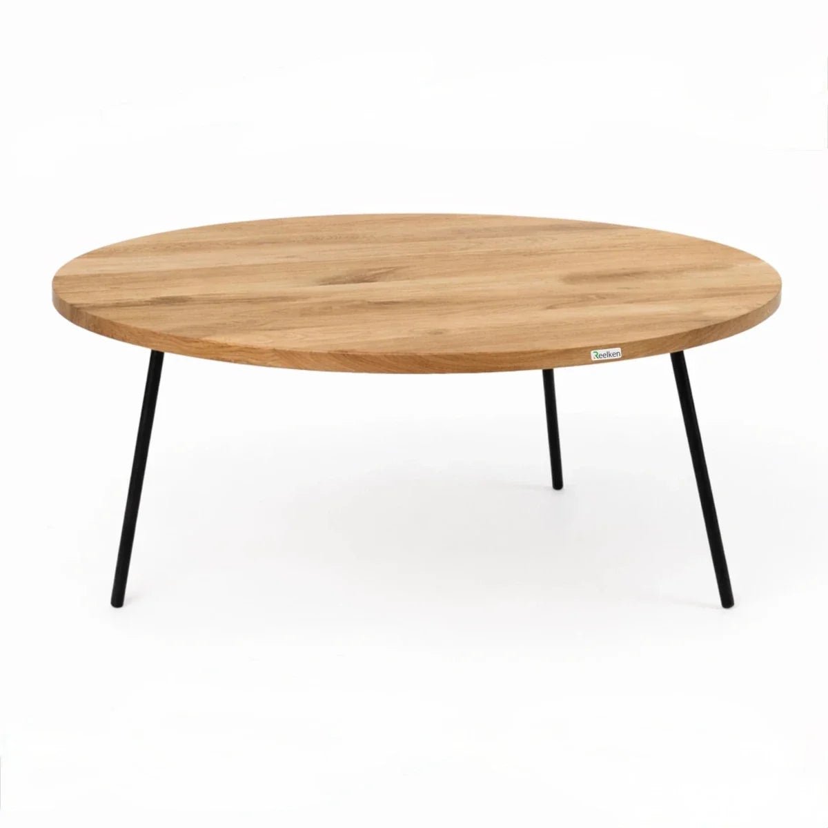 Round Solid Oak Coffee Table, 35 inch Diameter – Elegant, Spacious, Ready to Assemble - Reelken US