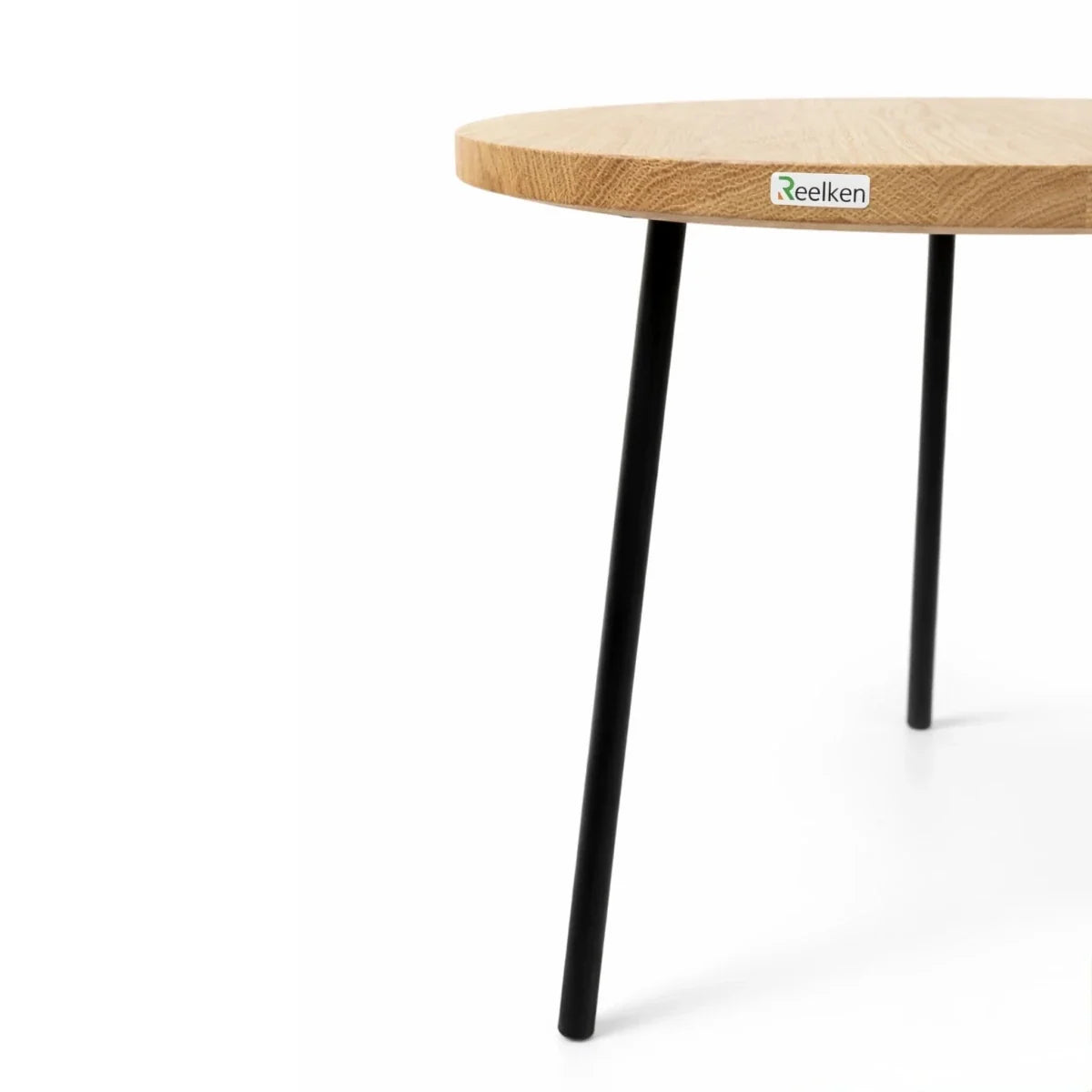 Set 2 Masute Cafea Rotunde Stejar Masiv – 50 cm si 90 cm – Design Modern, Rezistente, Montaj Rapid - Reelken