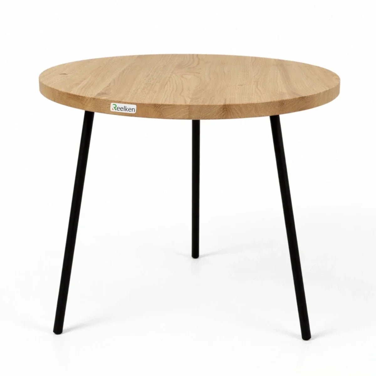 Set of 2 Round Solid Oak Coffee Tables – 19 in and 35 in – Modern Design, Durable, Quick Assembly - Reelken US